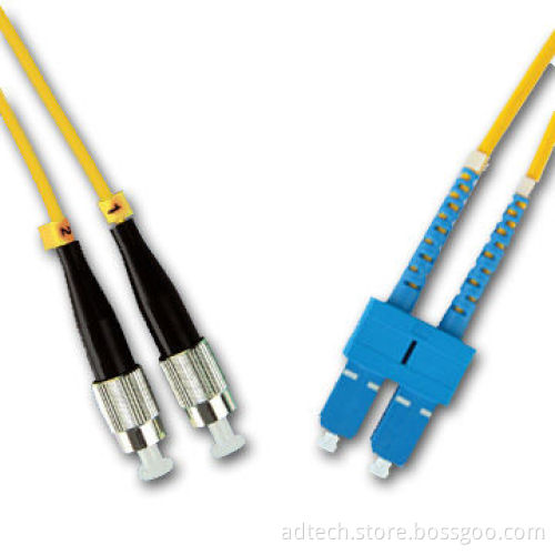 FC-SC Fiber Optic Patch Leads/Jumper, Duplex, Single-mode, 9/125um, 3.0mm, 1M
